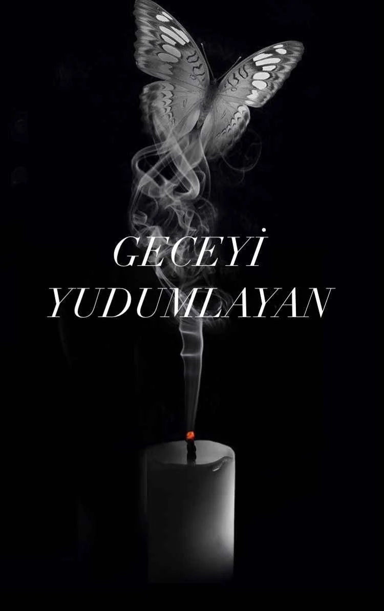 Geceyi yudumlayan kitap kapağı