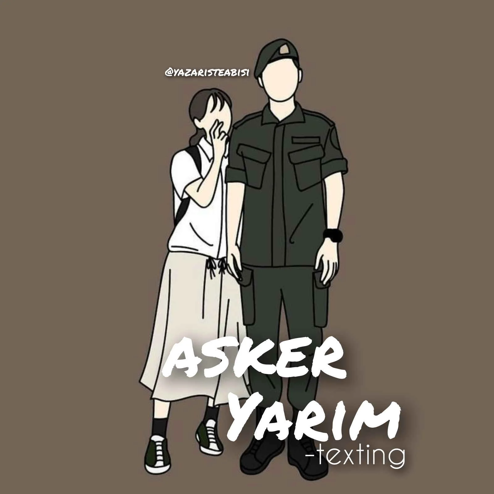 Asker Yarim//texting kitap kapağı