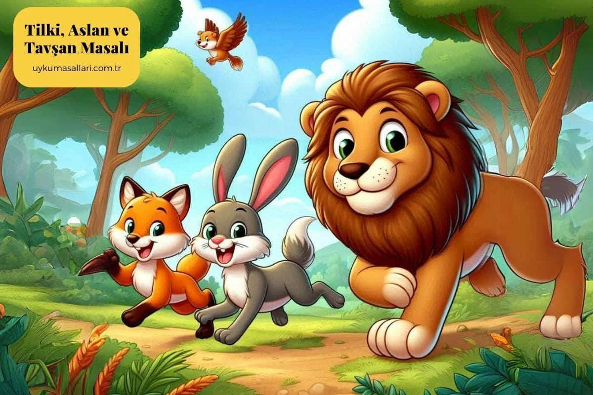 Aslan, tavşan ve tilki kitap kapağı