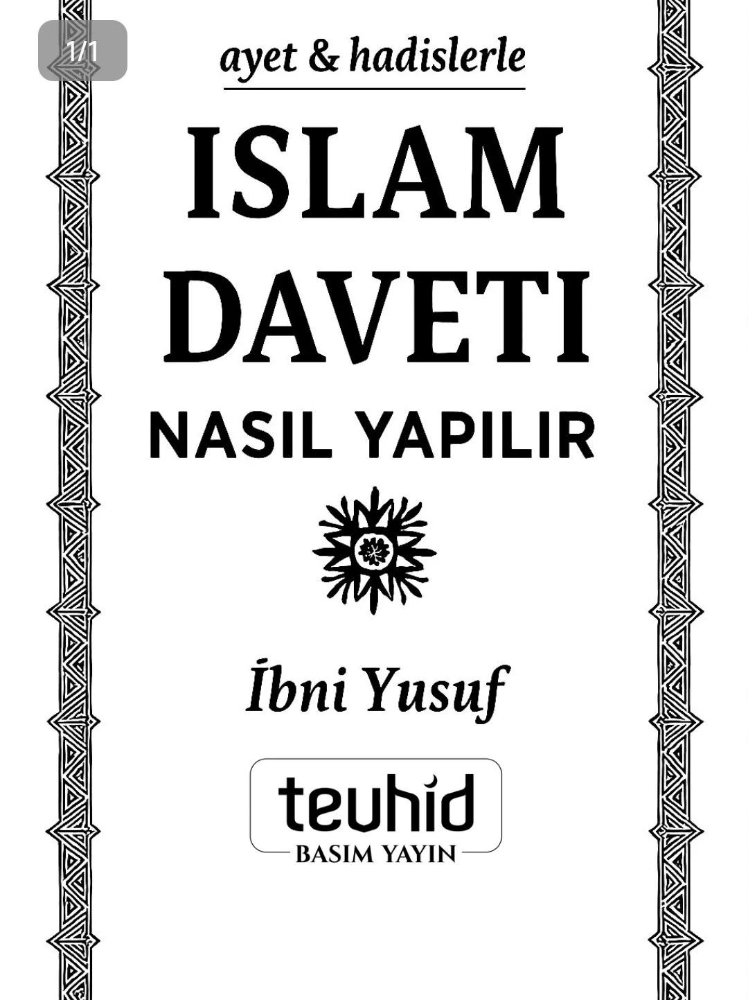 ayet & hadislerle İSLAM DAVETİ nasıl yapılır kitap kapağı