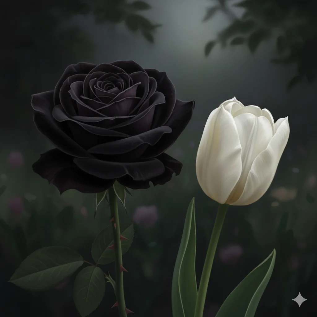 MY BLACK ROSE AND HİM kitap kapağı