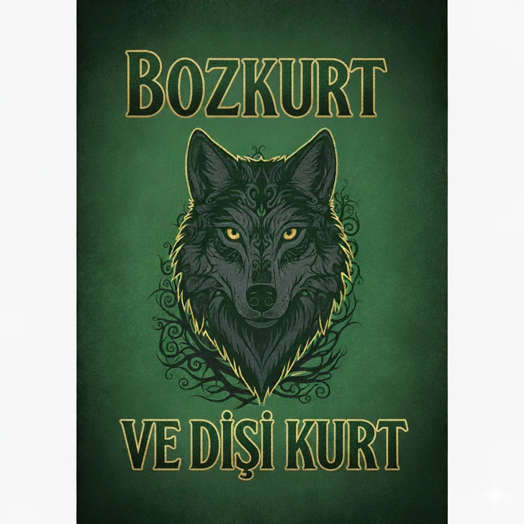 Bozkurt ve dişi kurt kitap kapağı