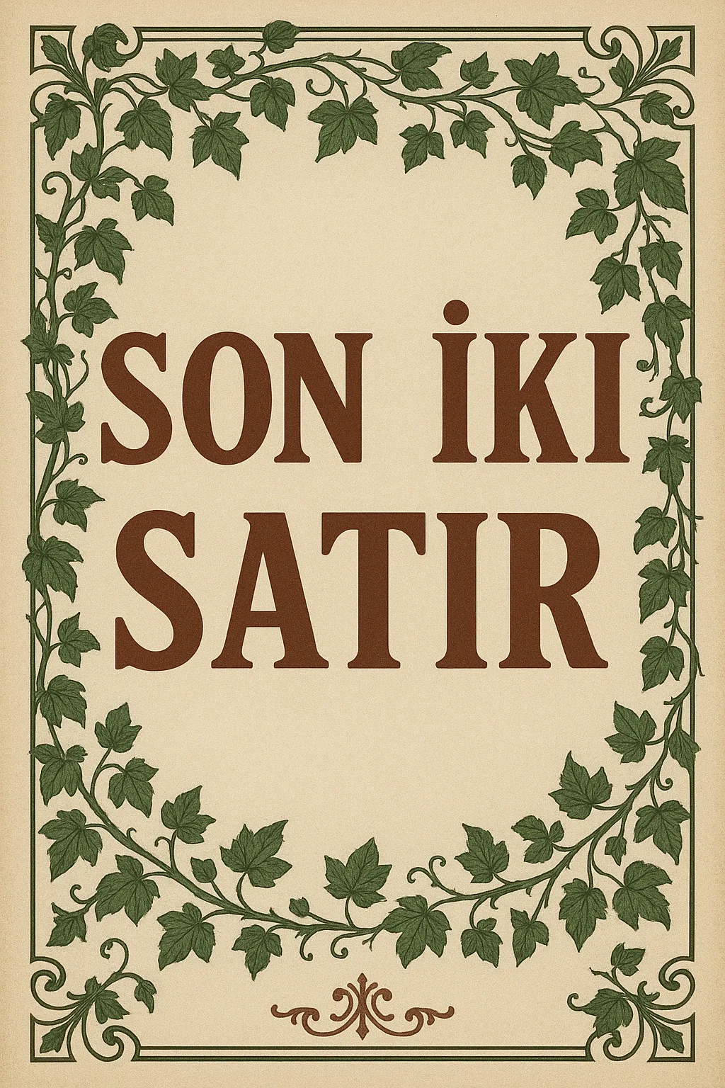Son İki Satır kitap kapağı