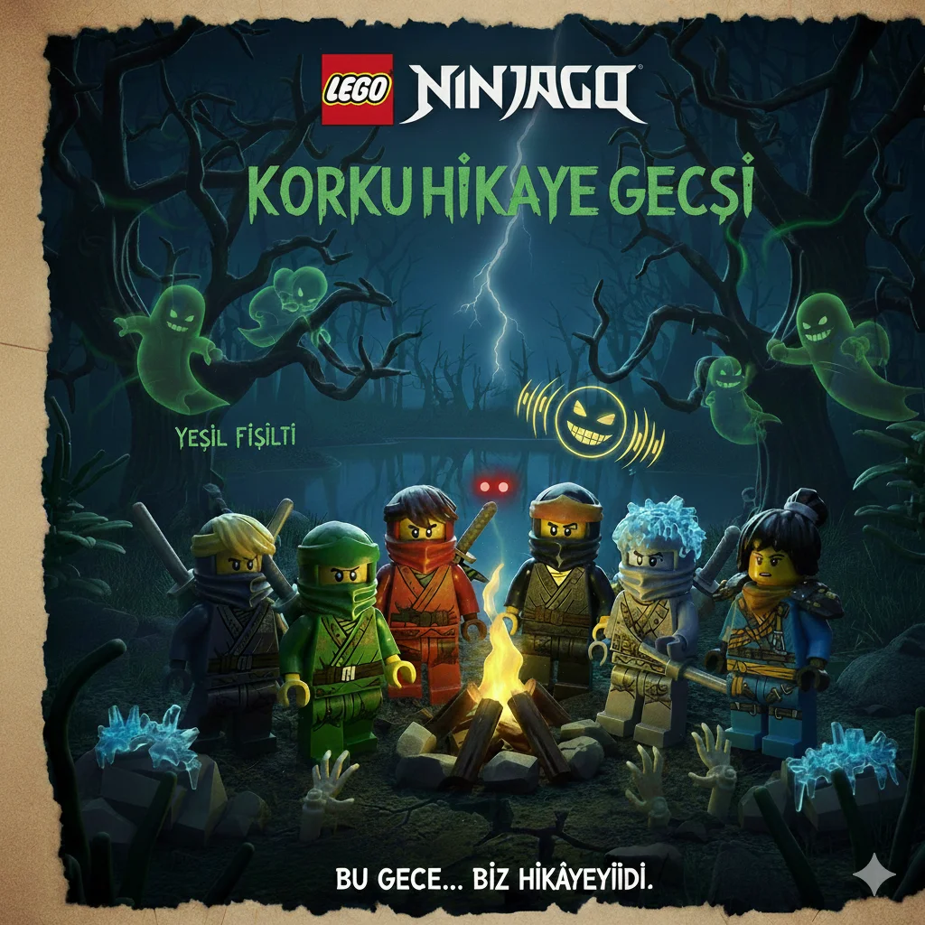 Ninjago korku hikaye gecesi kitap kapağı