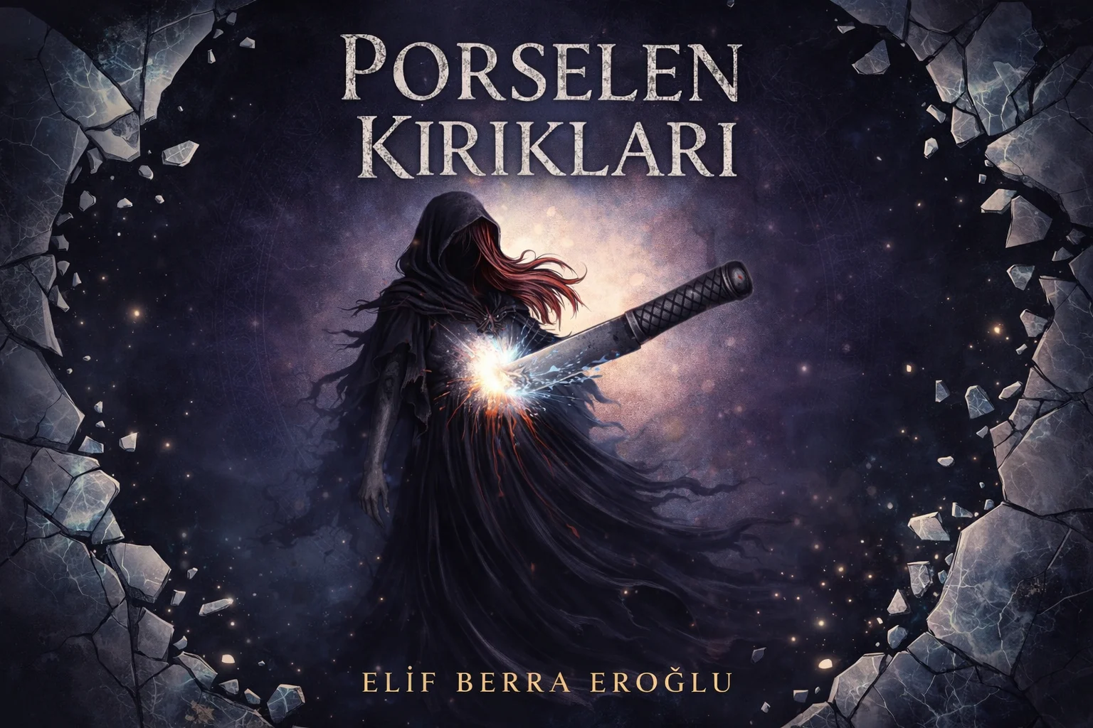 Porselen kırıkları kitap kapağı
