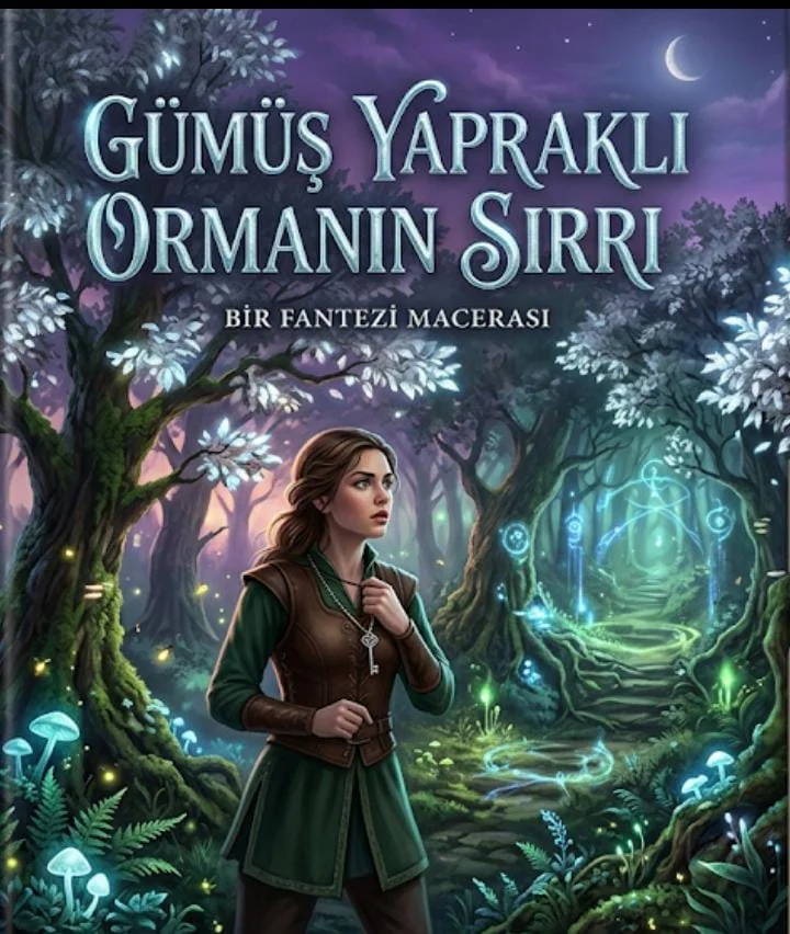 Gümüş yapraklı Ormanın sırrı. kitap kapağı