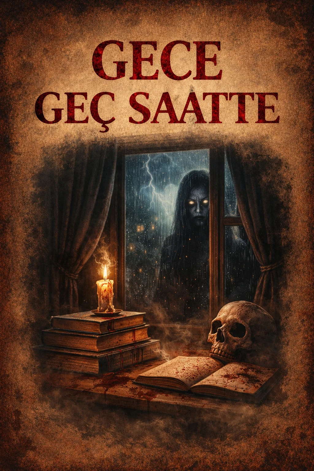 Gece geç saatte kitap kapağı
