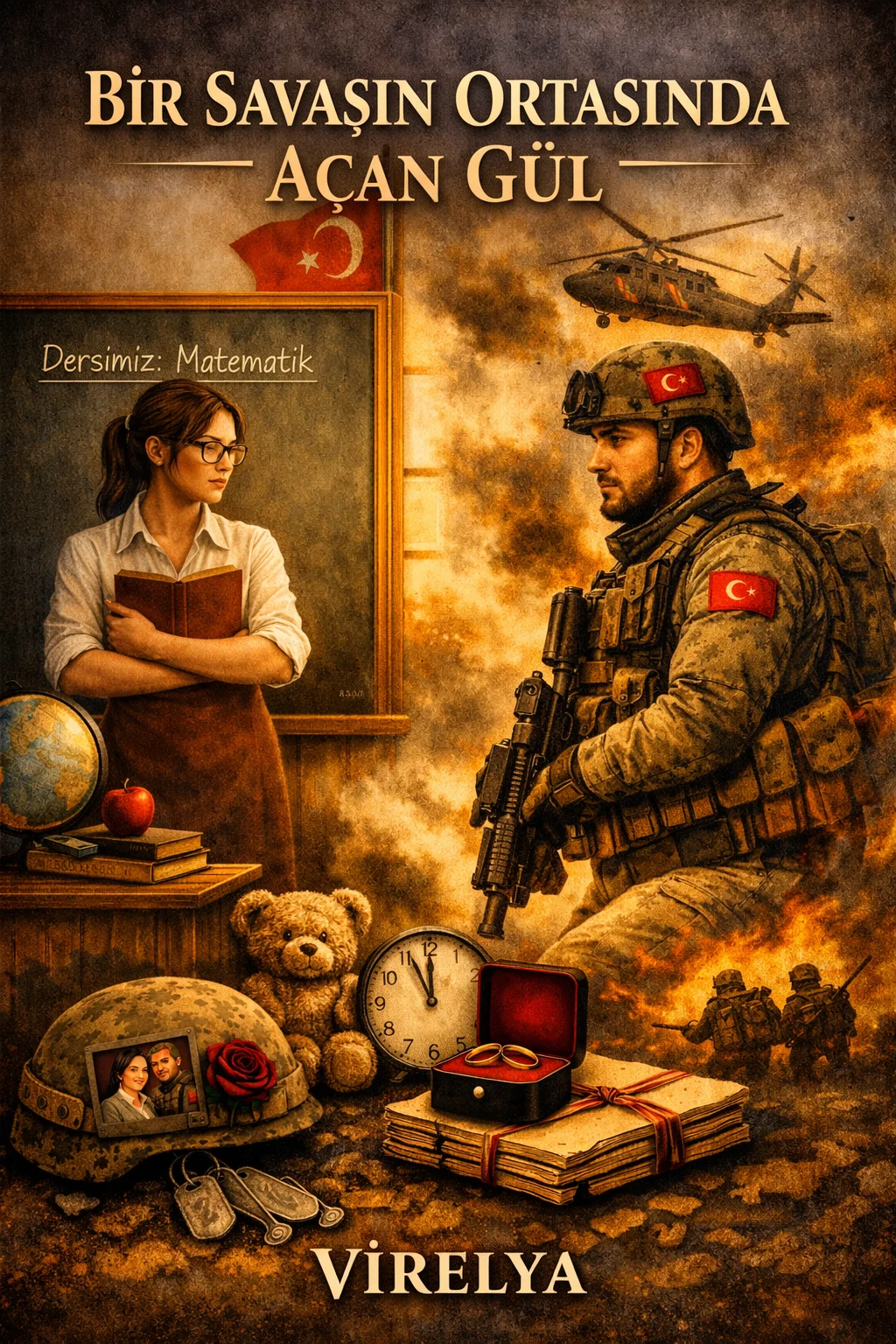 Bir Savaşın Ortasında Açan Gül kitap kapağı
