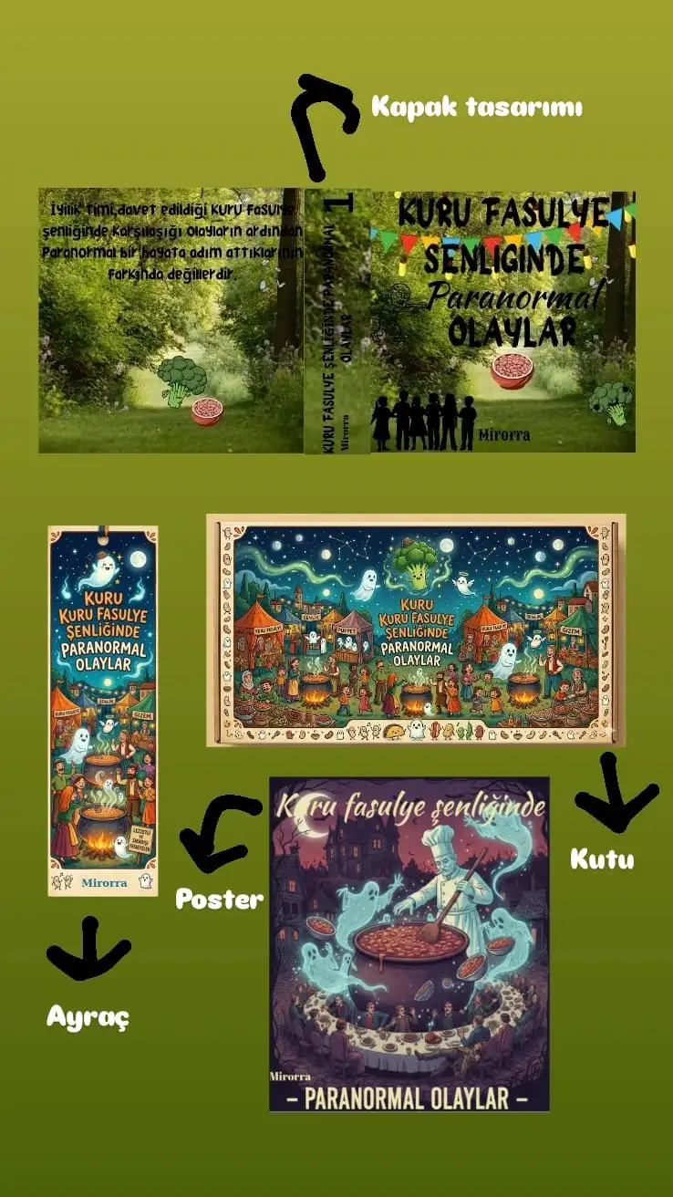 Kuru fasulye şenliğinde paranormal olaylar kitap kapağı