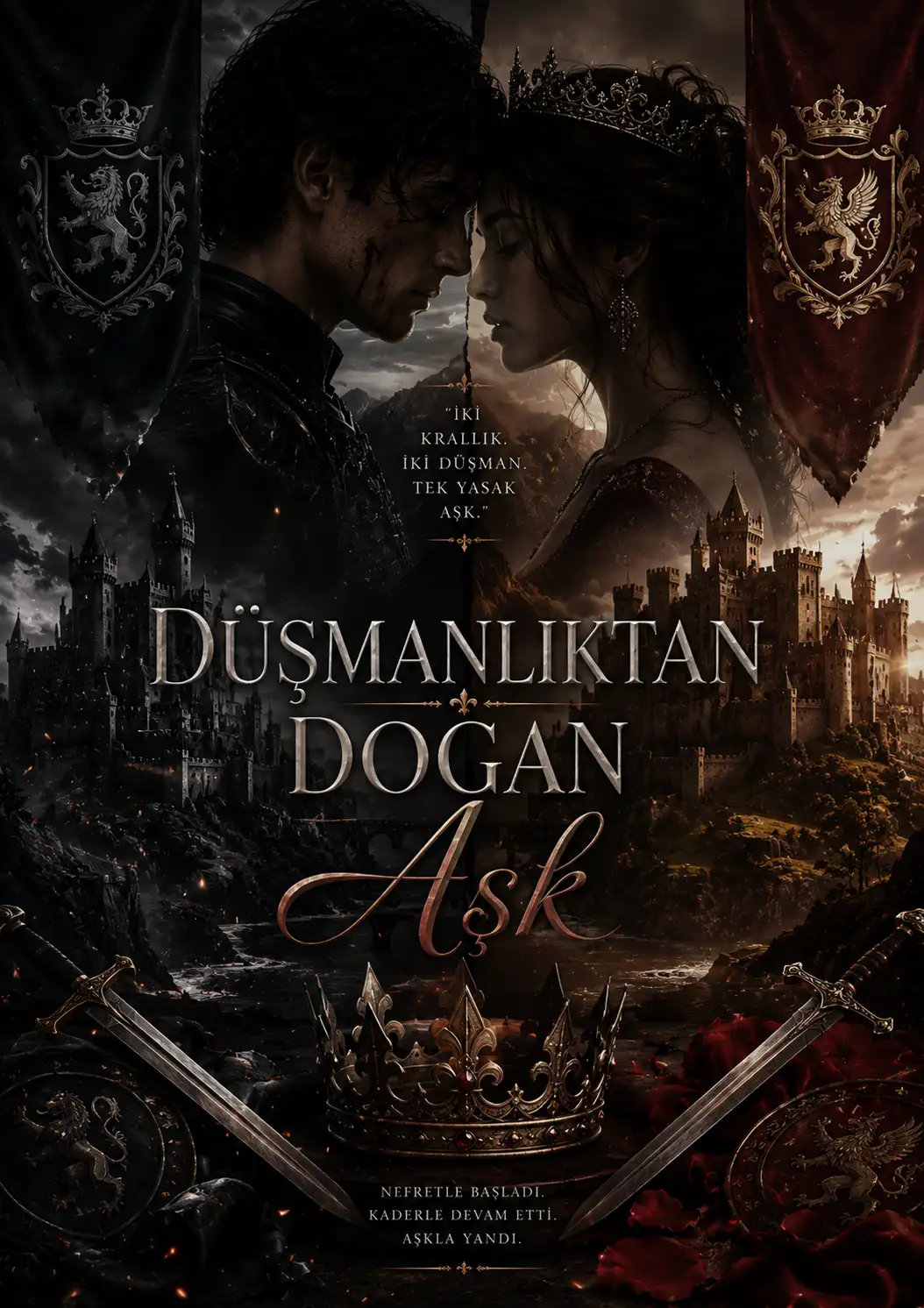 Düşmanlıktan doğan aşk kitap kapağı