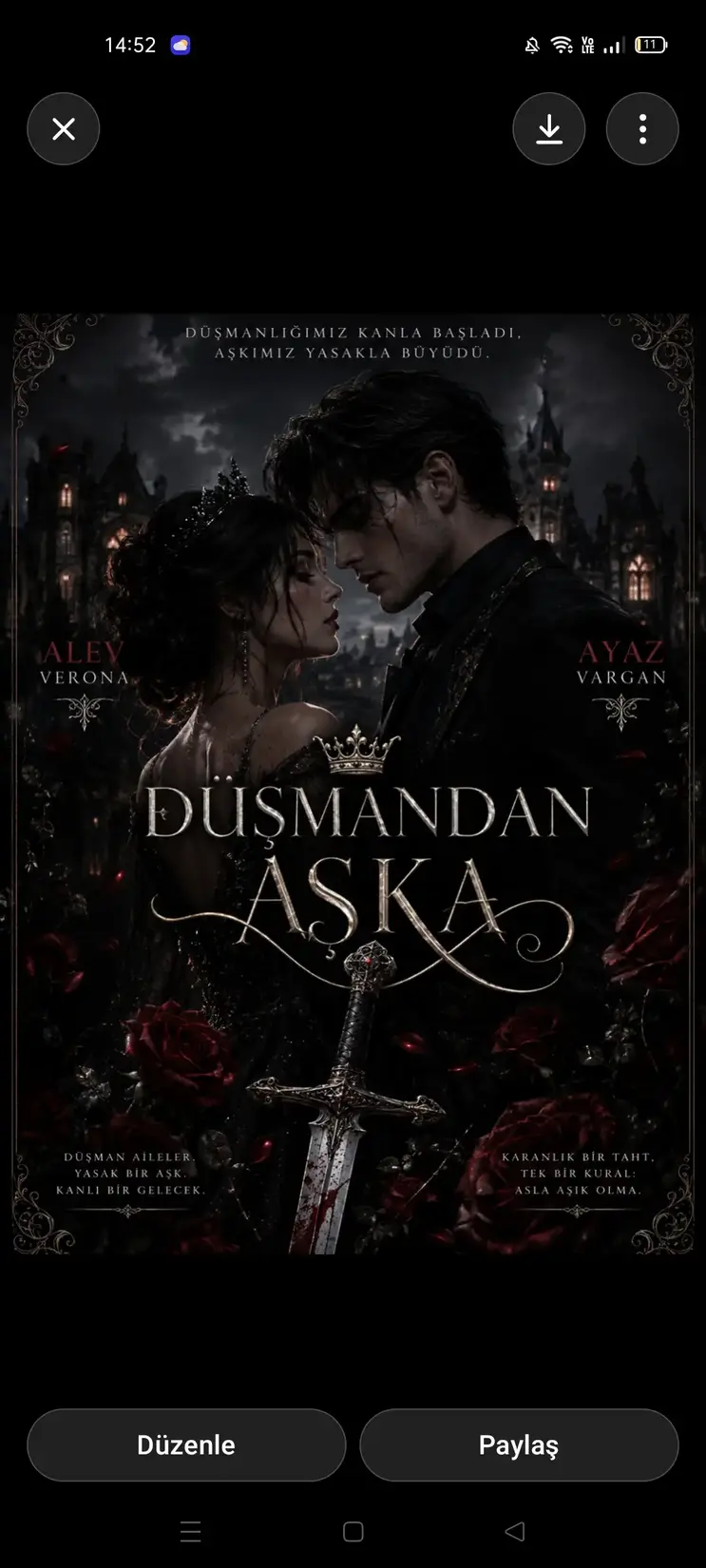 DÜŞMANDAN AŞKA kitap kapağı