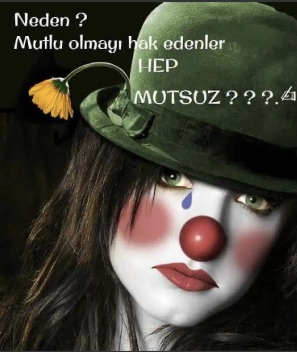 Mutsuz palyaço kitap kapağı