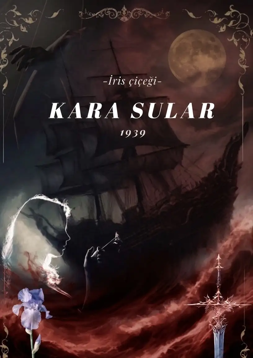 KARA SULAR-İris çiçeği kitap kapağı