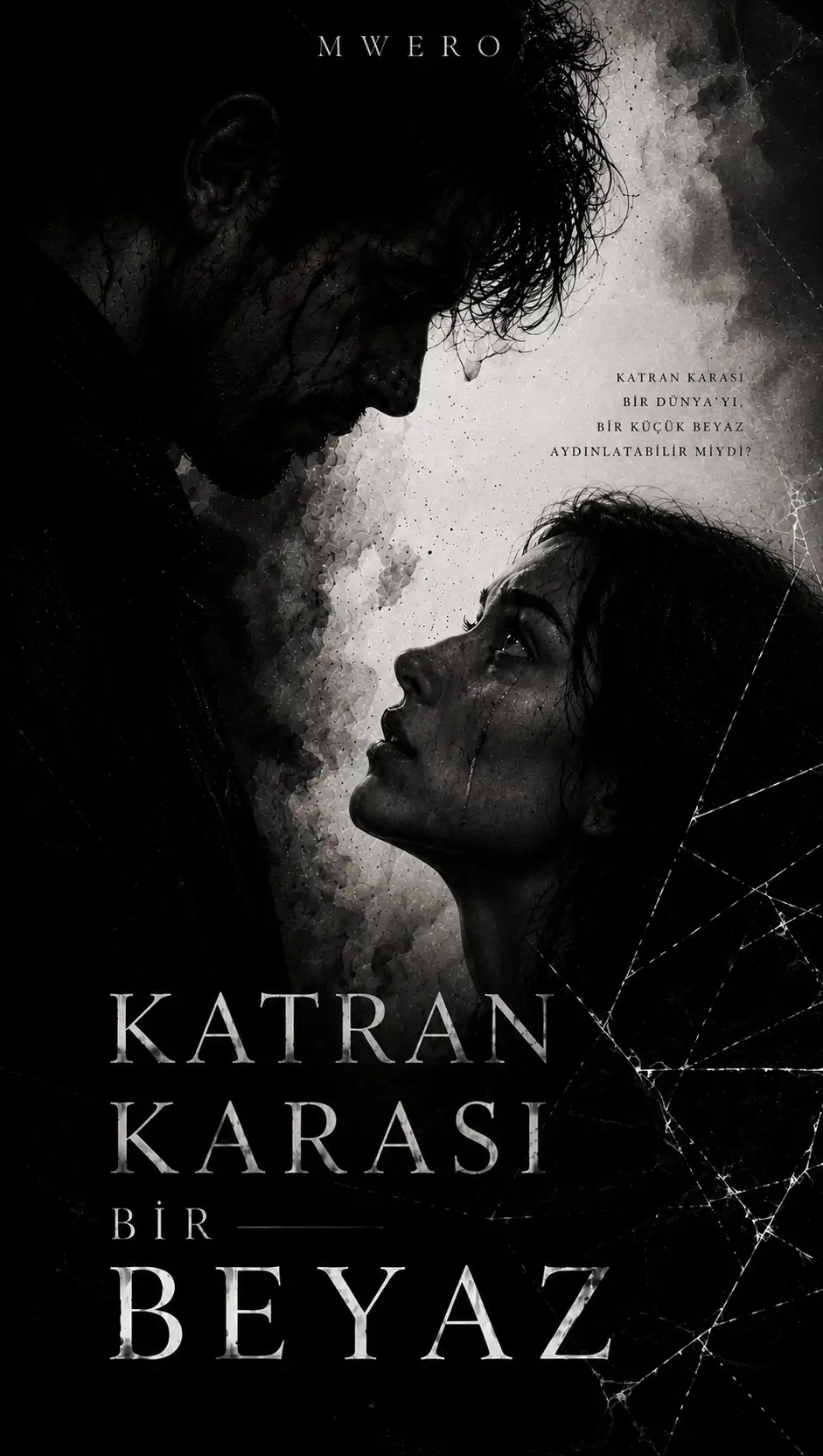 KATRAN KARASI BİR BEYAZ kitap kapağı