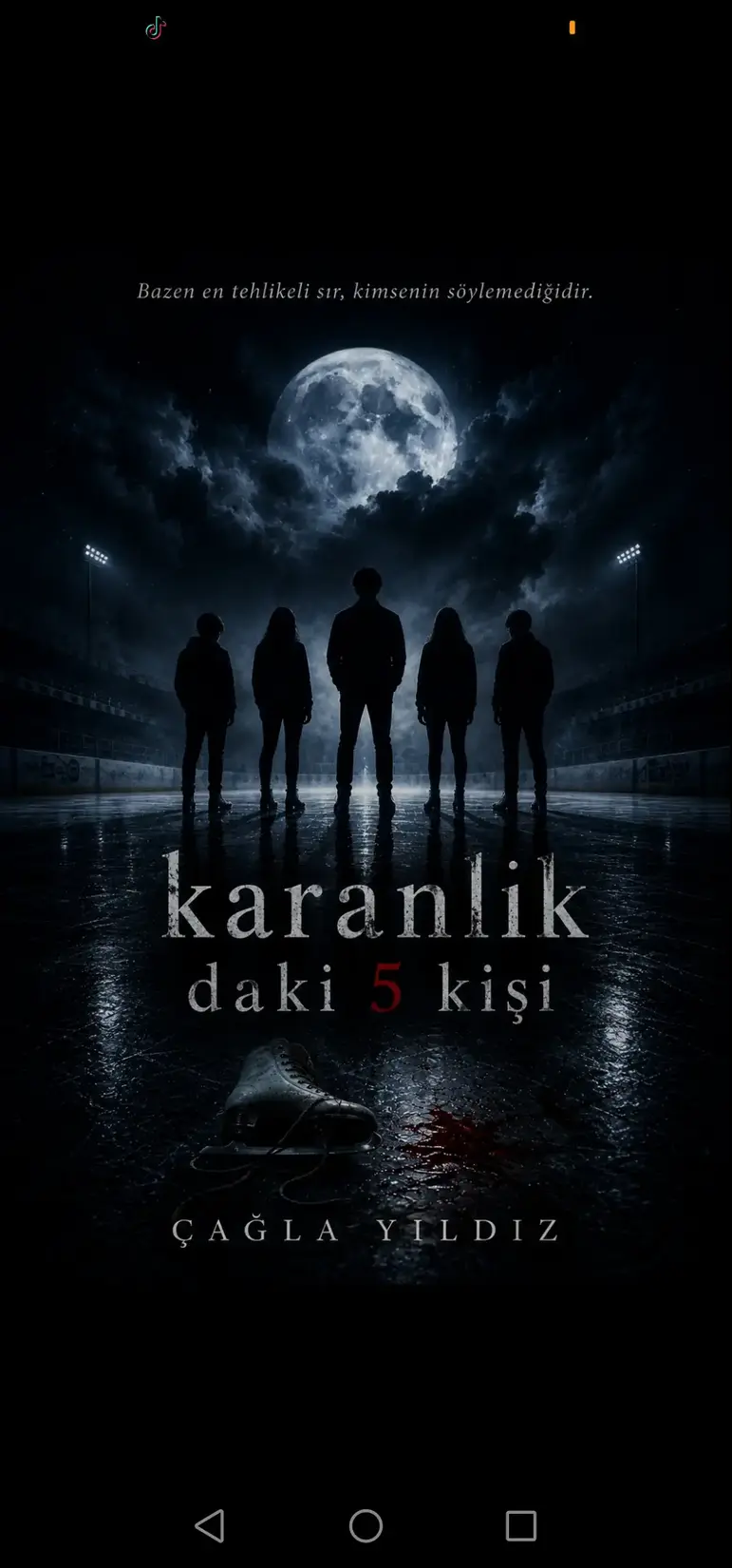 Karanlıkta ki 5 kişi kitap kapağı