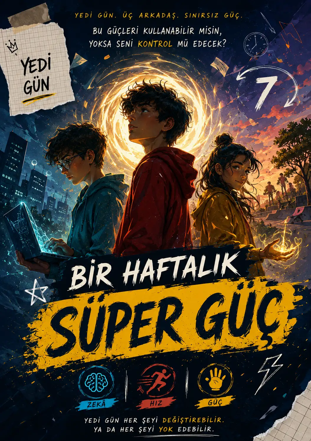Bir haftalık süper güç kitap kapağı
