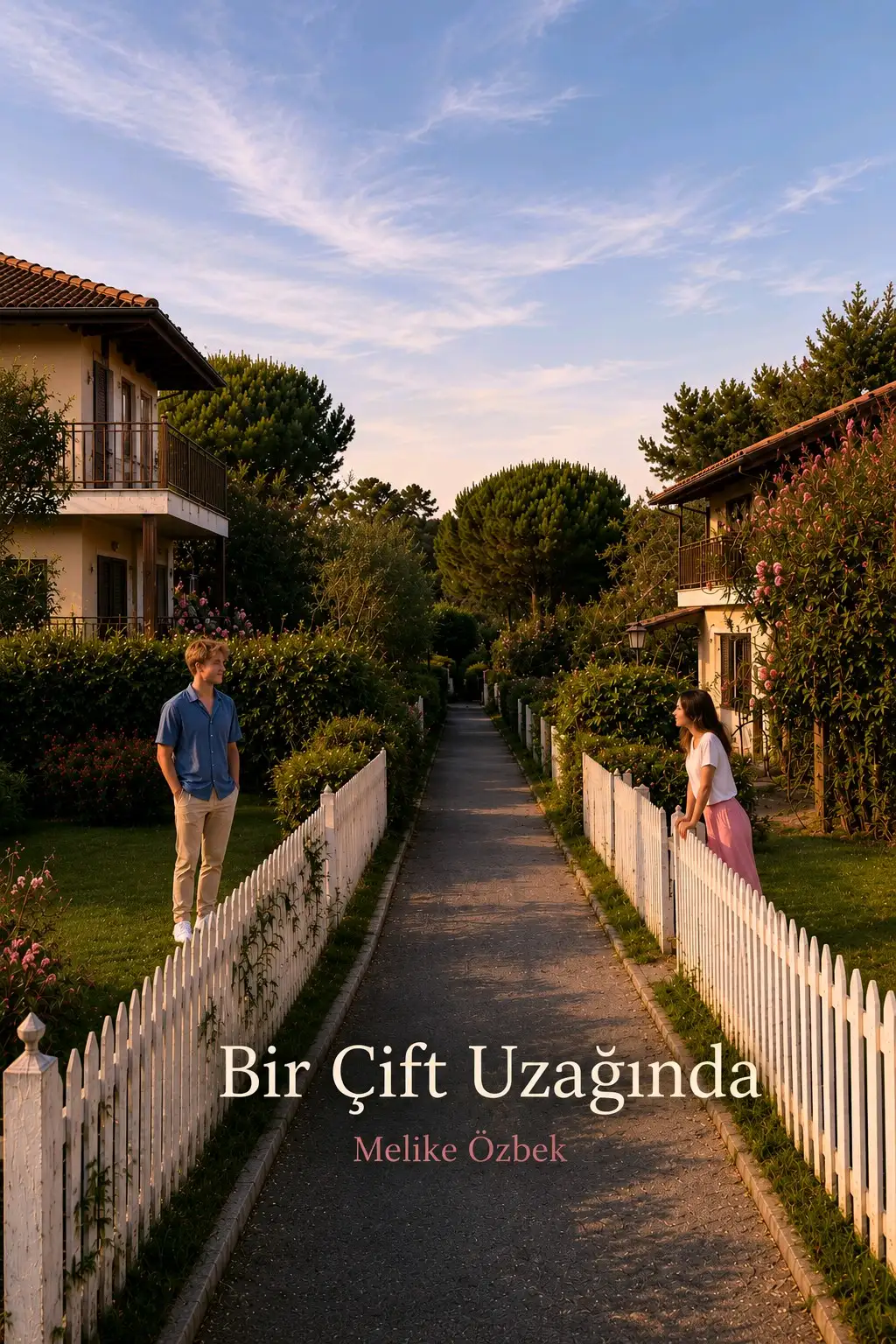 Bir çift uzağında (komşu kızı ve komşu oğlu) kitap kapağı