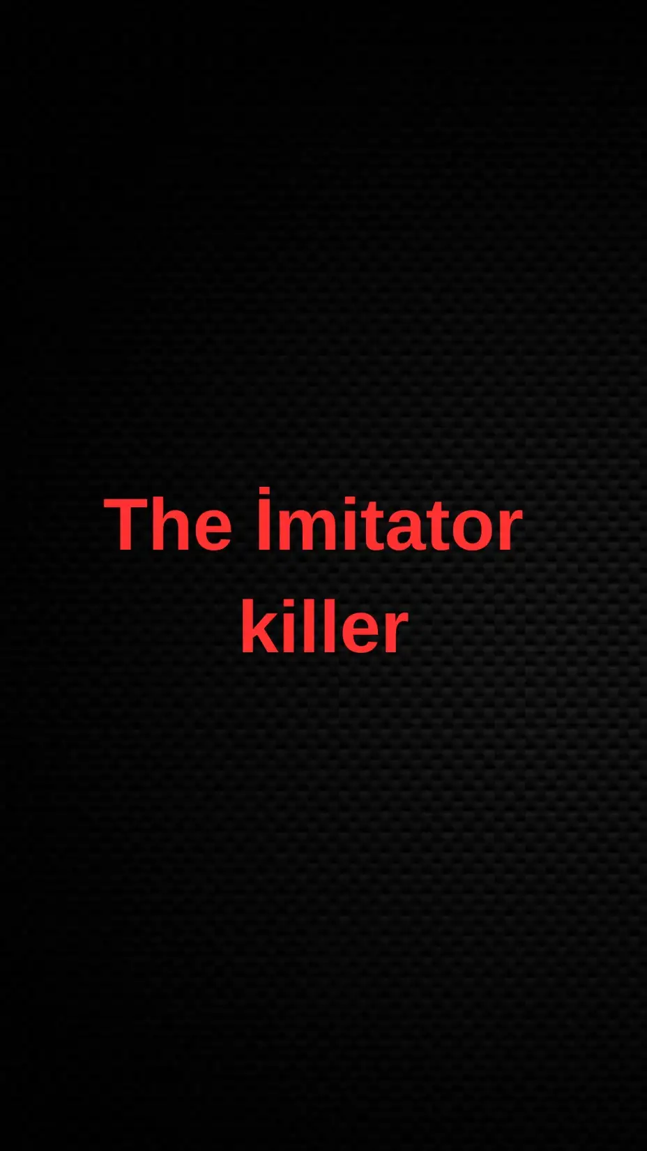 The İmitator Killer kitap kapağı