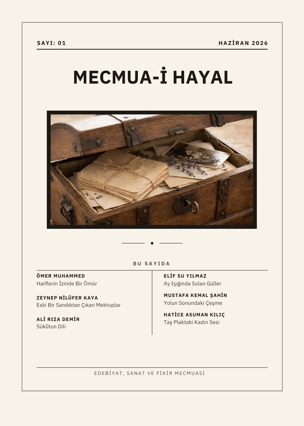 Mecmua-i Hayal - Sayı 1 kitap kapağı