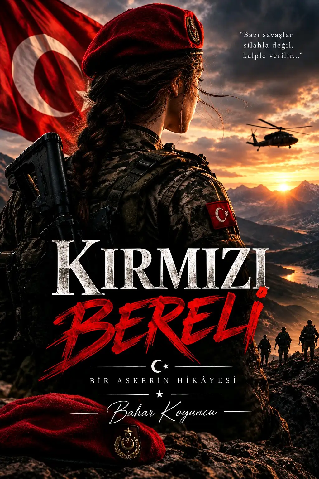 Kırmızı bereli kitap kapağı