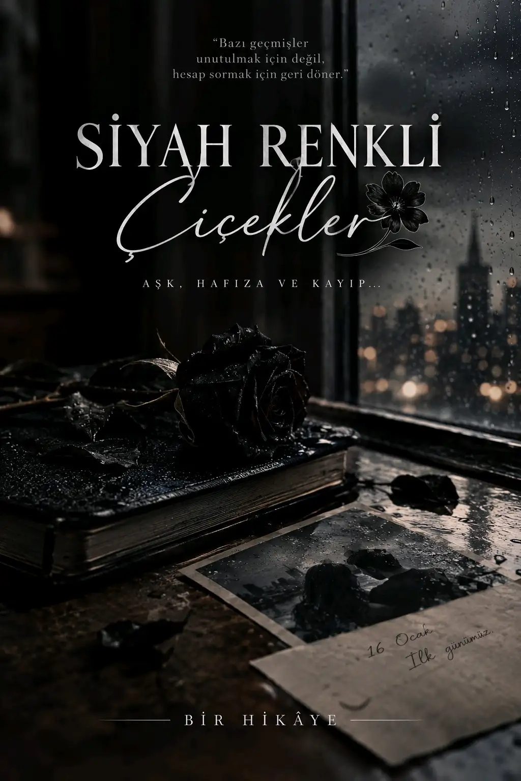 Siyah Renkli Çiçekler kitap kapağı