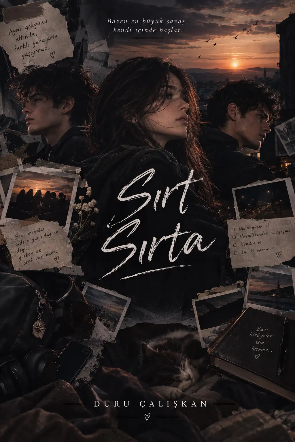 Sırt sırta kitap kapağı