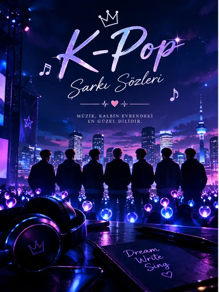 K-POP ŞARKI SÖZLERİ kitap kapağı