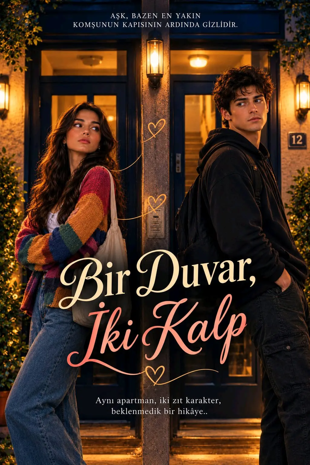Bir duvar iki kalp🤍 kitap kapağı